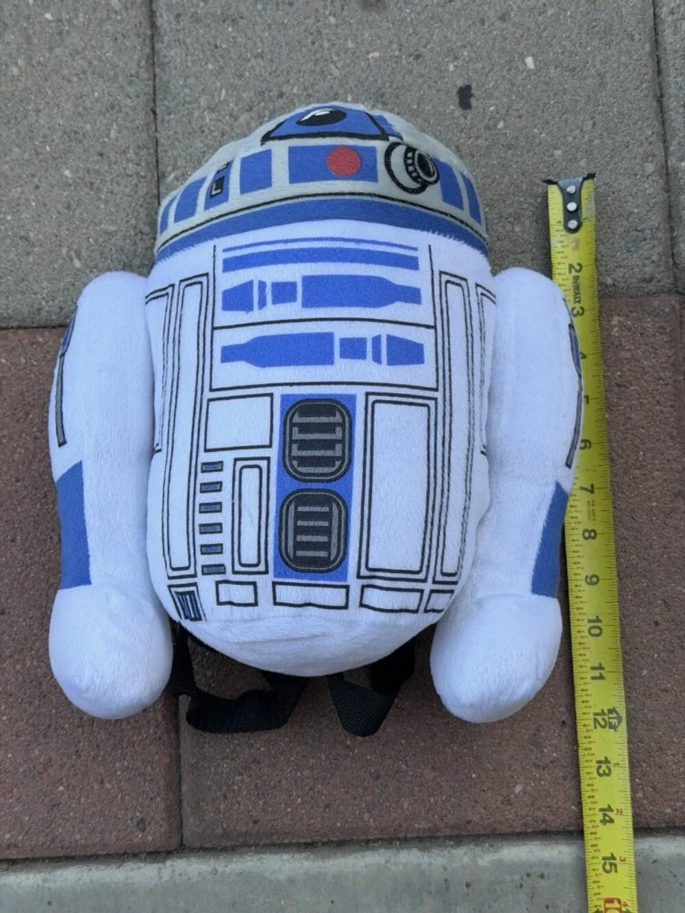 NWT Star Wars R2-D2 Plush Backpack White Blue
